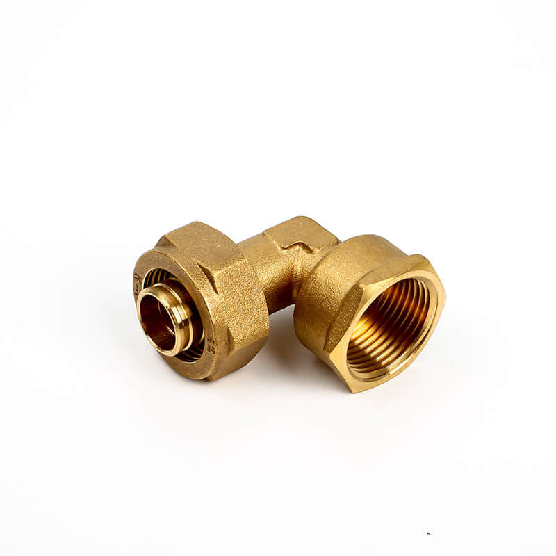Corrosion-Resistant Brass Compression Elbow, Female Thread to Pipe Compression Adapter