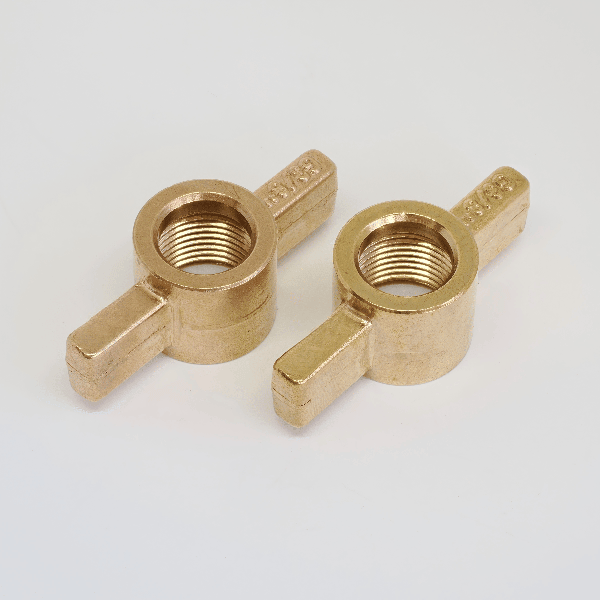 Brass Wing Nut with Female Thread, Precision Cast T-Handle Thumb Nut for Plumbing/Mechanical Fasten