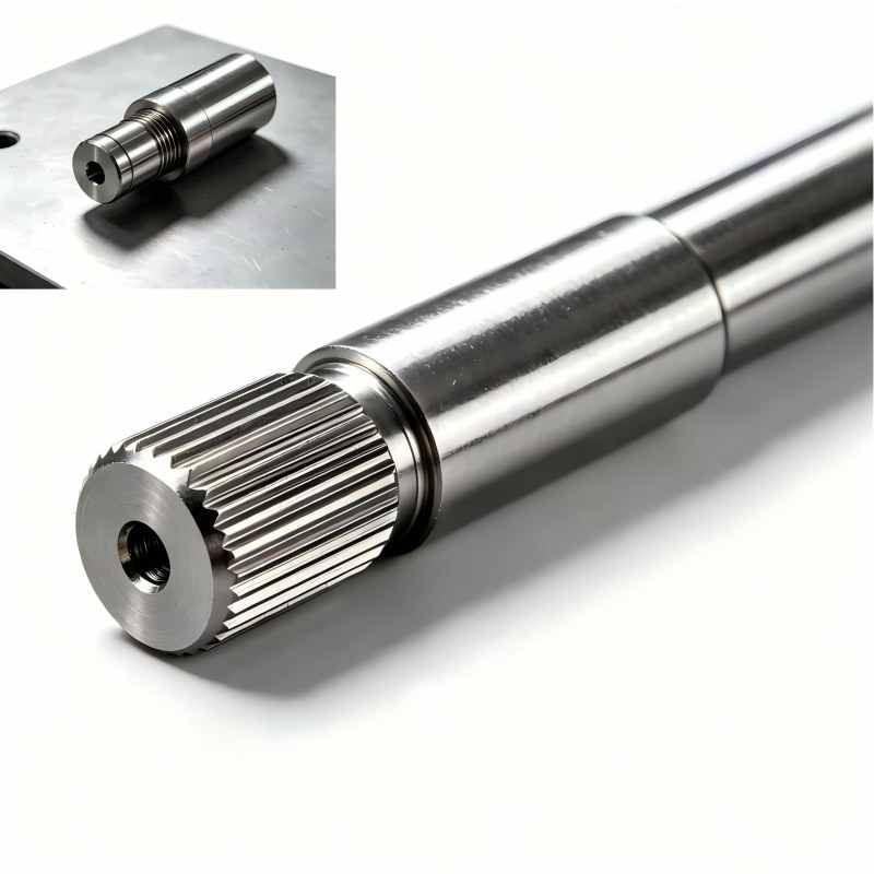 Custom Knurled Stainless Steel Shaft | CNC Swiss Turned Non-standard Precision Shaft for Automotive 