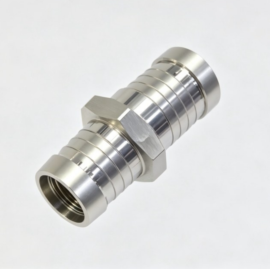 Custom Stainless Steel Precision Machined Liquid Cooling Quick Disconnect Connector