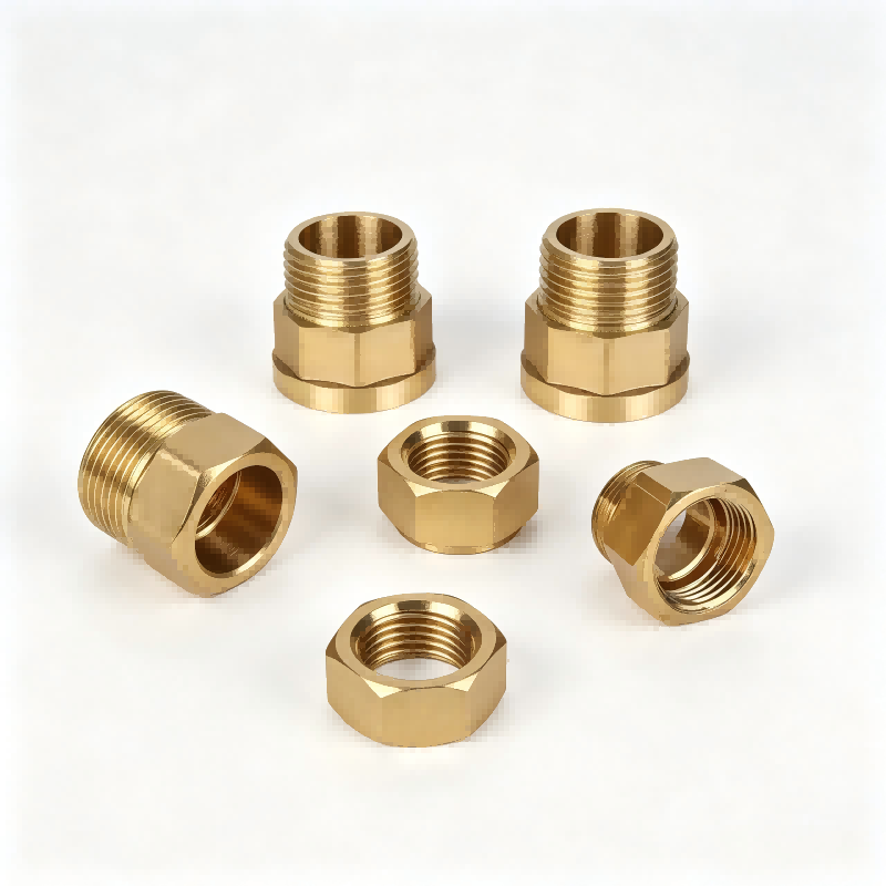 CNC Machined Brass Threaded Pipe Connectors